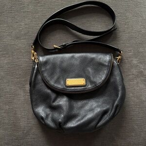 MARC by MARC JACOBS Classic Q Natasha Black Leather Crossbody Handbag